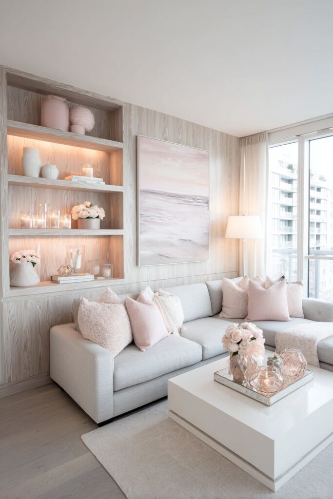 Modern Pink Entertainment Center