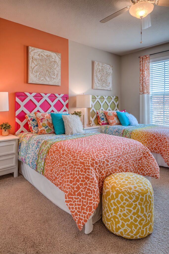 Geometric Headboard Room Dividers