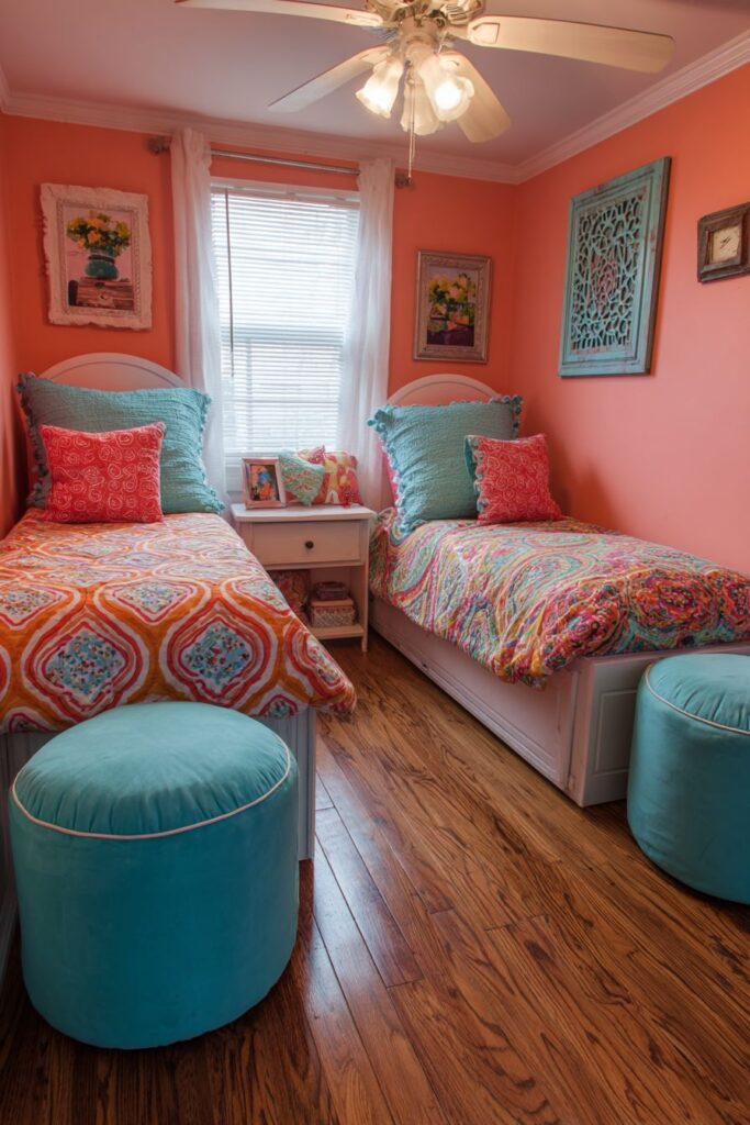 Geometric Headboard Room Dividers