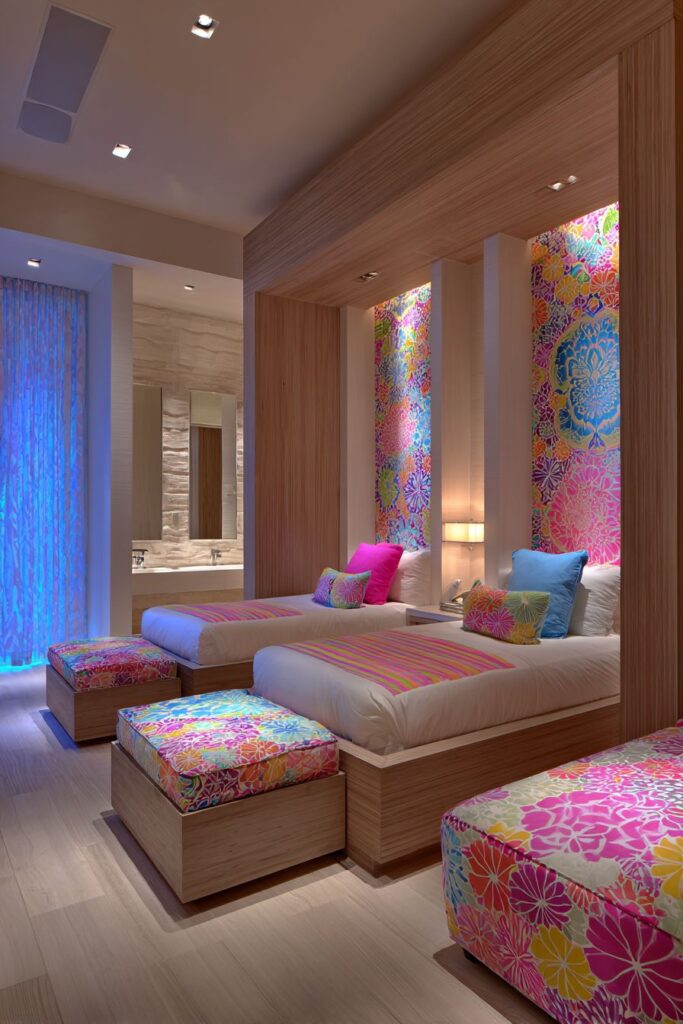 Geometric Headboard Room Dividers