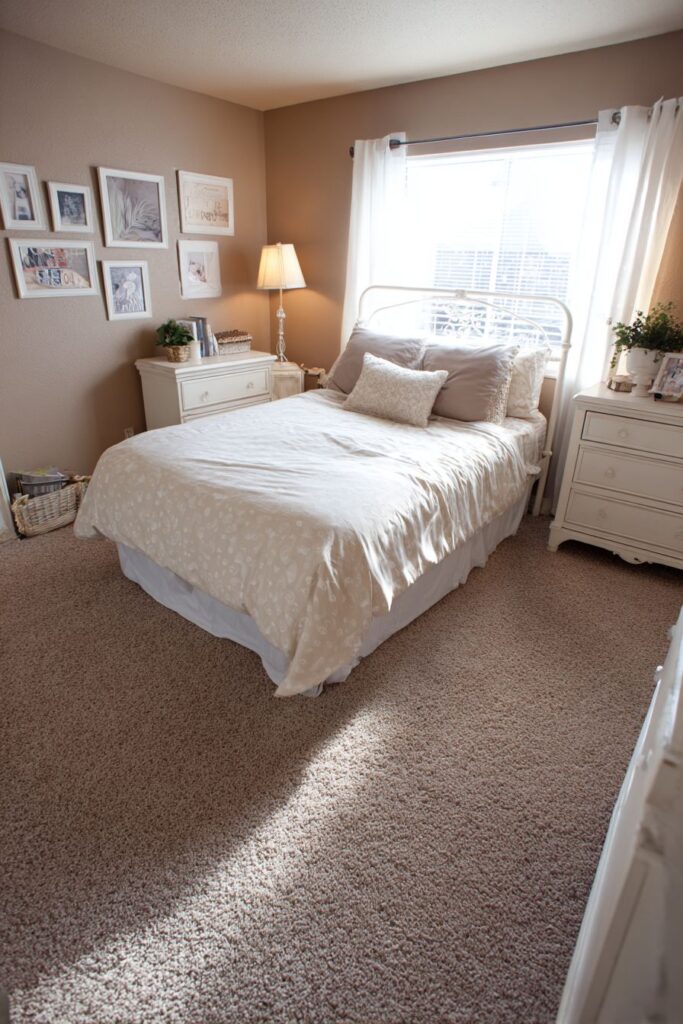 Welcoming Guest Bedroom with Painted Furniture