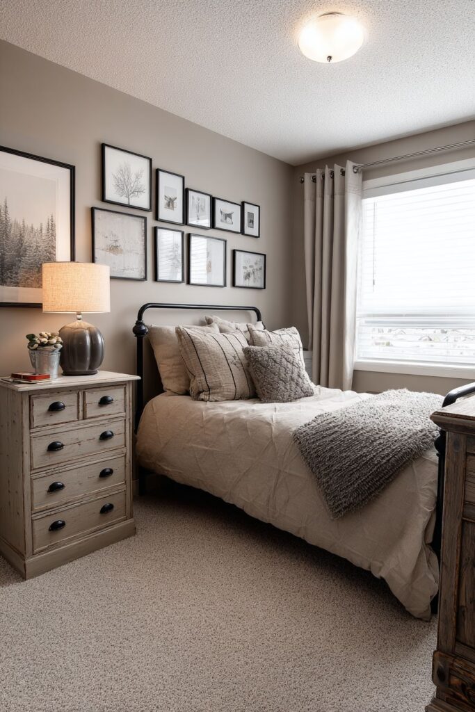 Welcoming Guest Bedroom with Painted Furniture