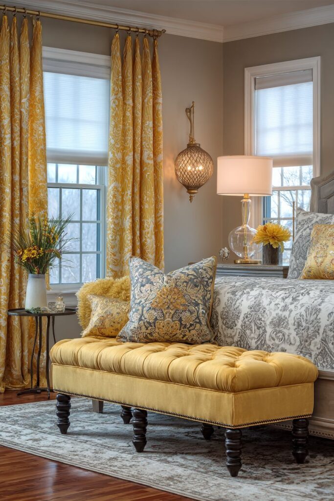 Luxurious Master Suite in Yellow