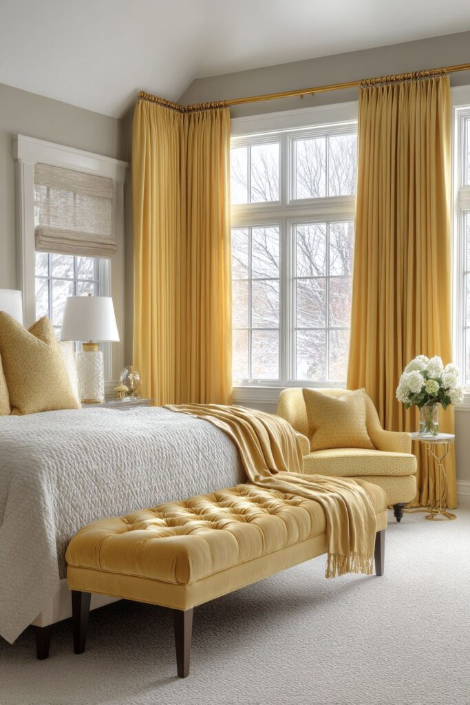 Luxurious Master Suite in Yellow