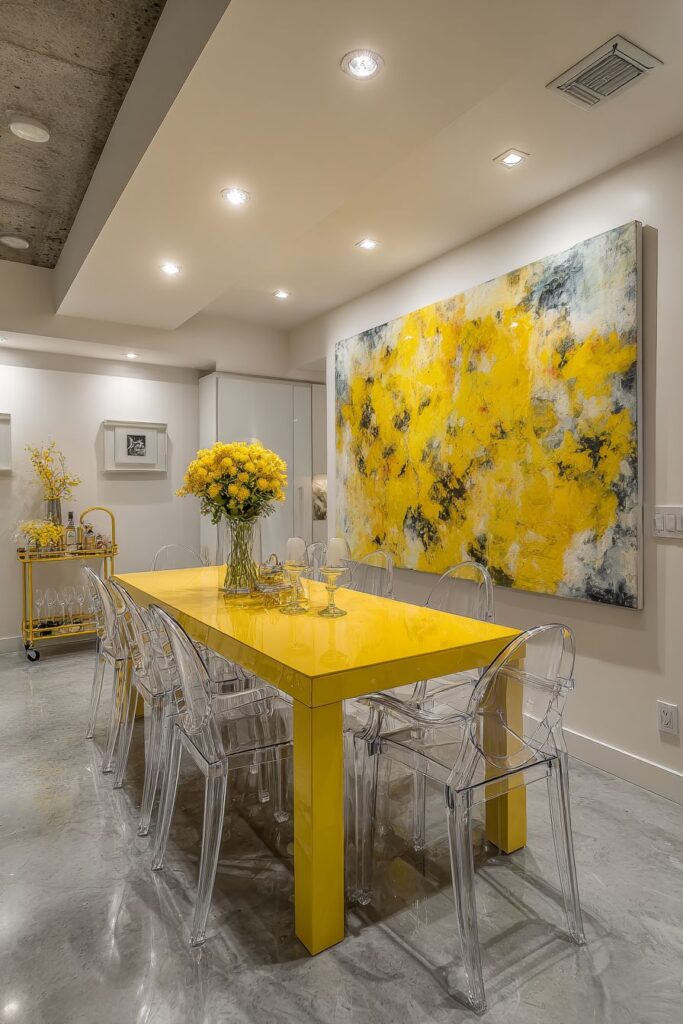 Contemporary High-Gloss Yellow Drama
