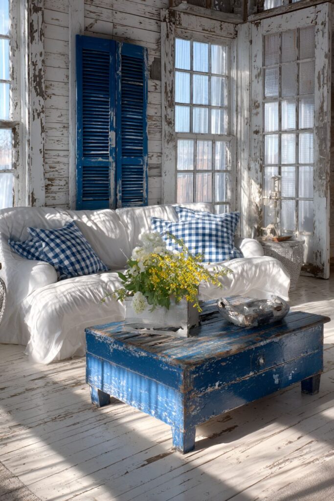 Rustic Reclaimed Wood and Blue Authenticity