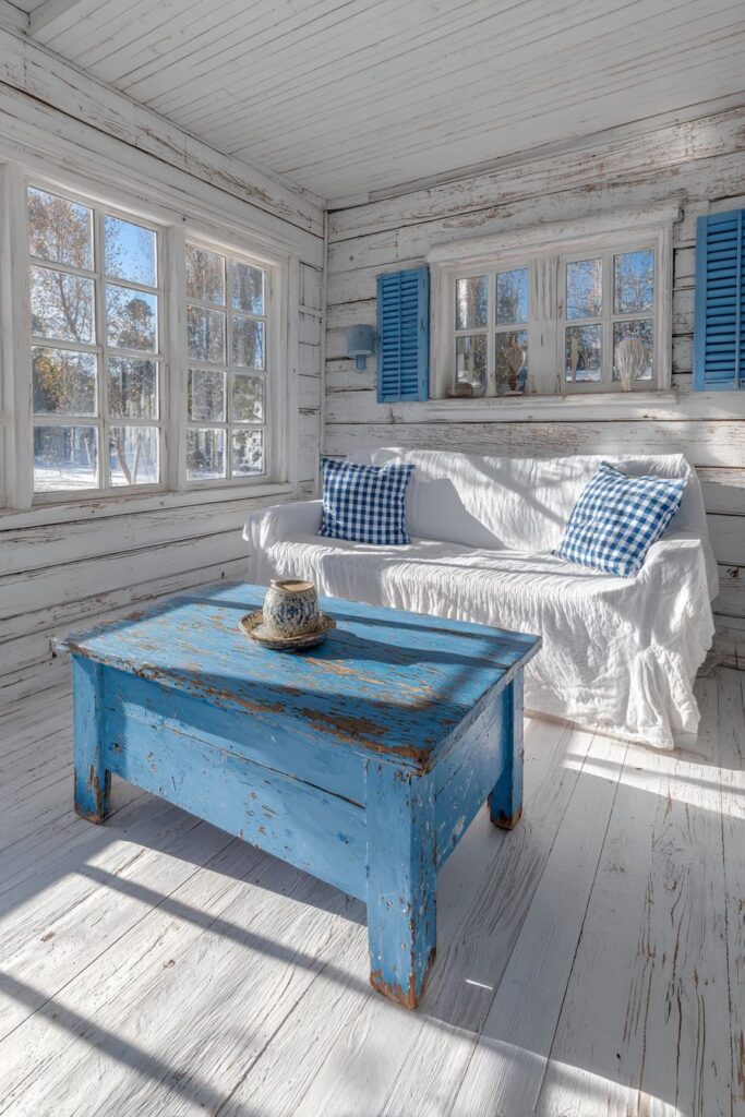 Rustic Reclaimed Wood and Blue Authenticity