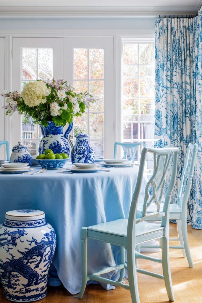 Eclectic Blue Mix with Vintage Chair Collection