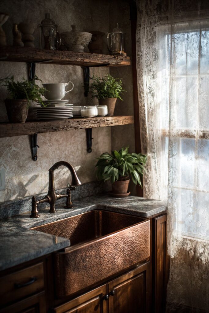 Hammered Copper Sink Heritage