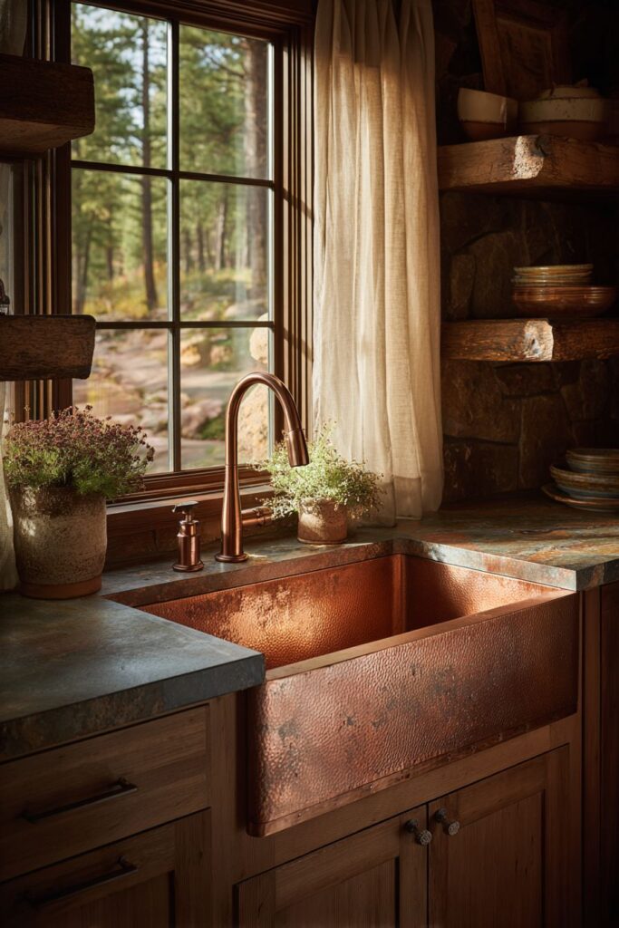 Hammered Copper Sink Heritage