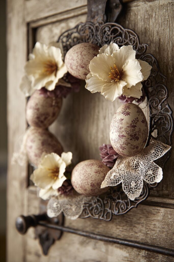 Vintage-Inspired Preserved Flower Wreath