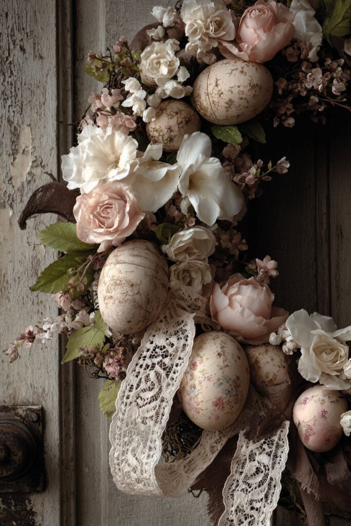 Vintage-Inspired Preserved Flower Wreath