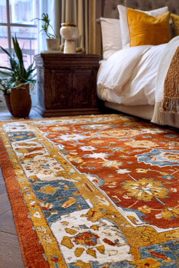 Persian Rug as Autumn Foundation