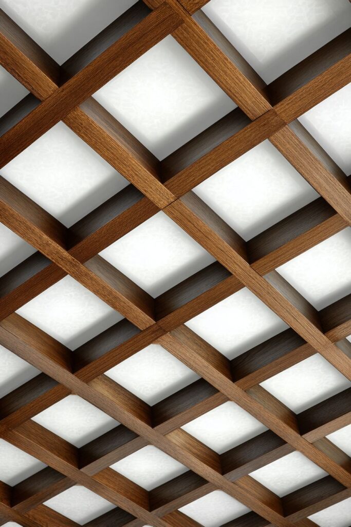 Decorative Wood Grid Framework