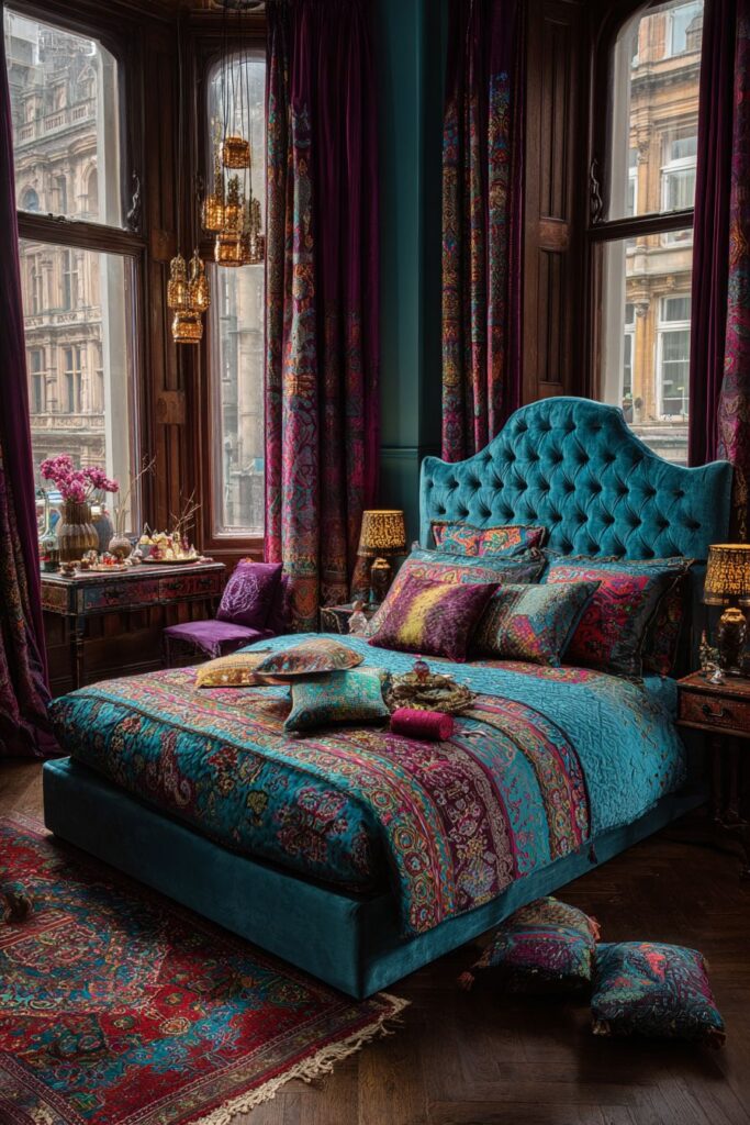 Sapphire Velvet Curtained Luxury