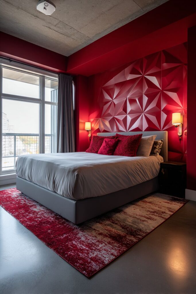 Modern Geometric Red Dynamism