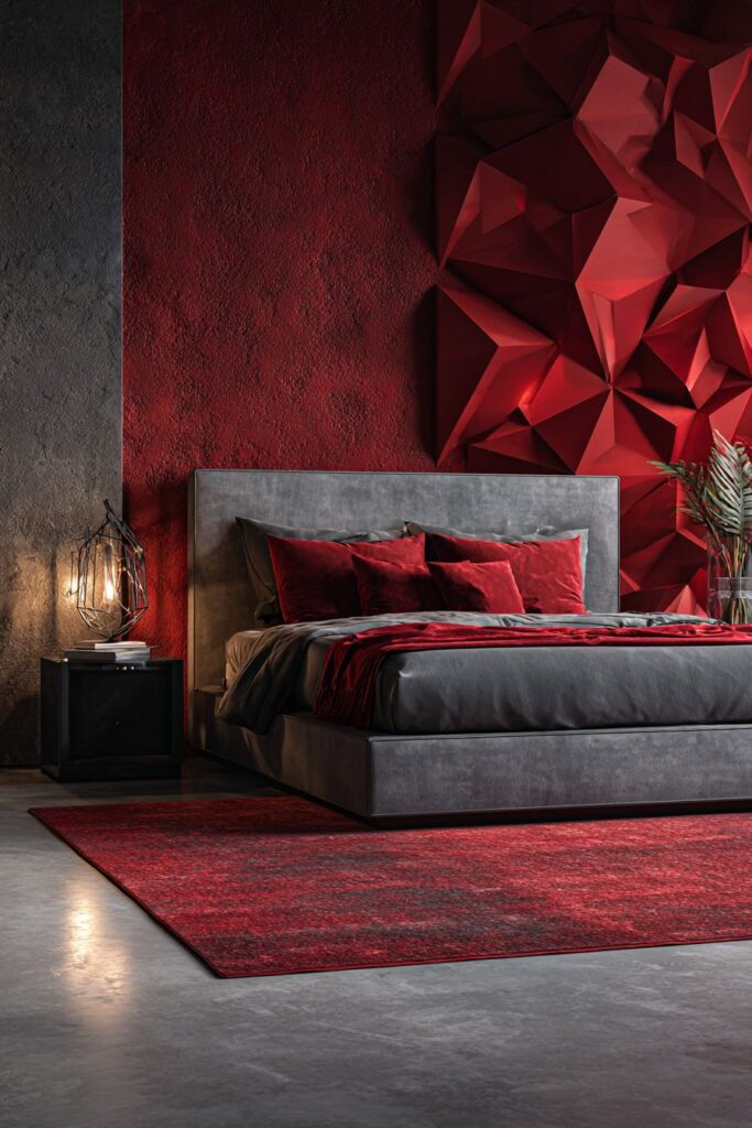 Modern Geometric Red Dynamism