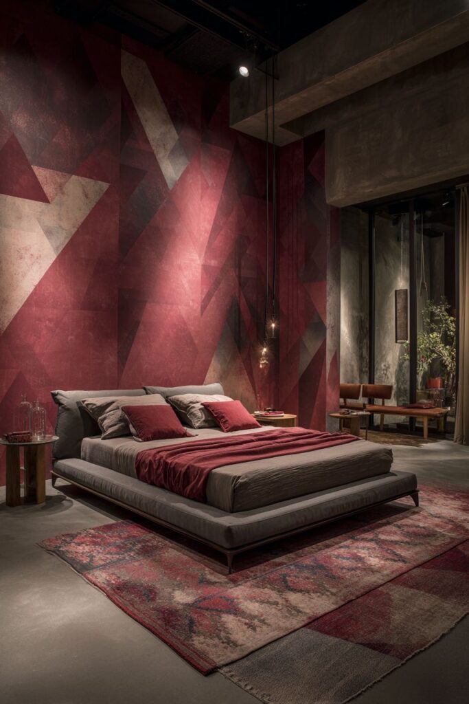 Modern Geometric Red Dynamism