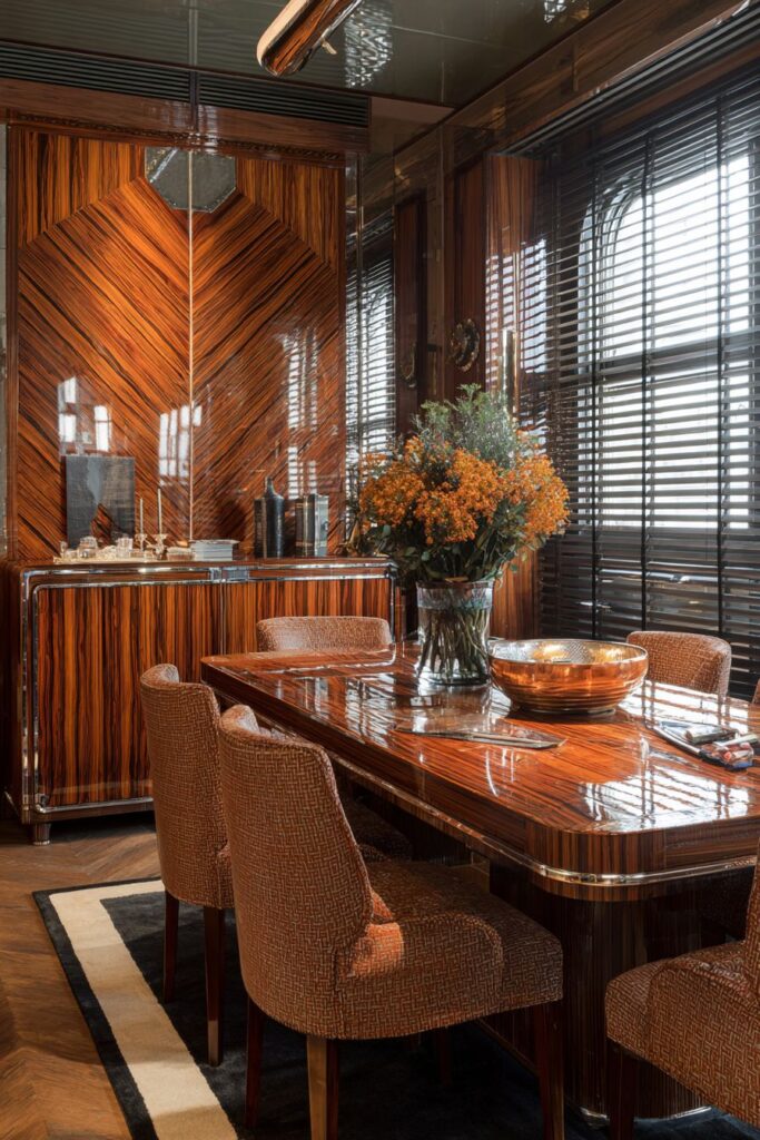 Rosewood Luxury with Geometric Wood Treatment