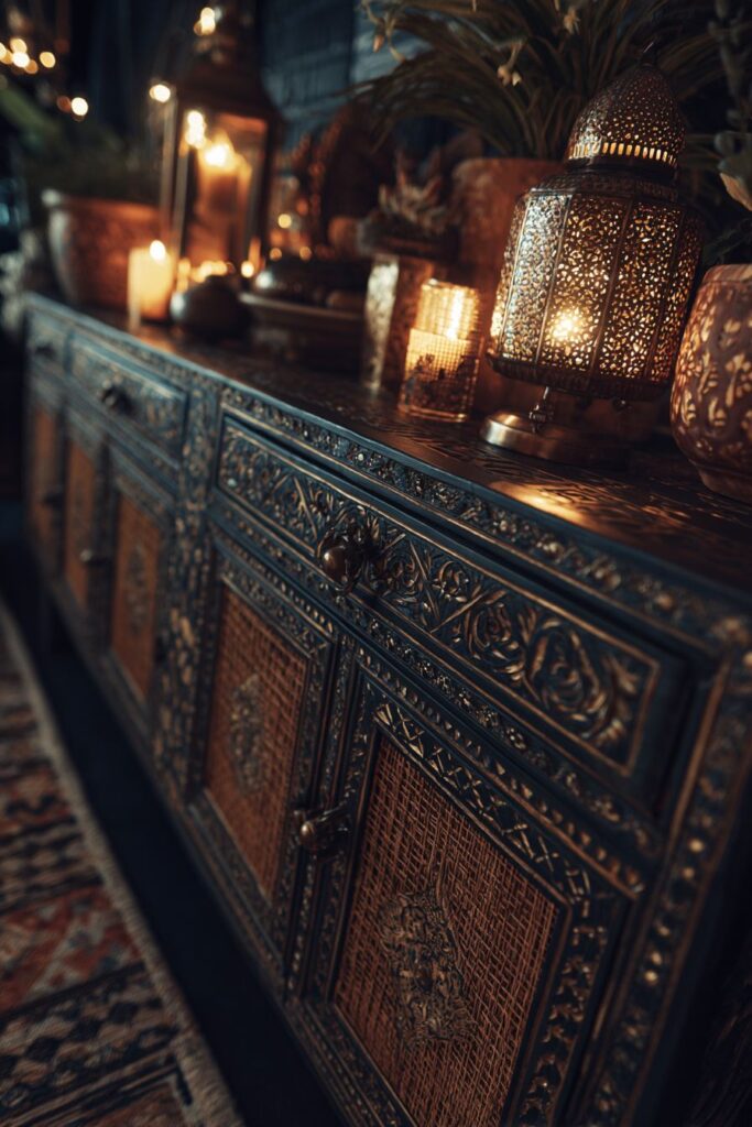 Bohemian Carved Mango Wood Artistry