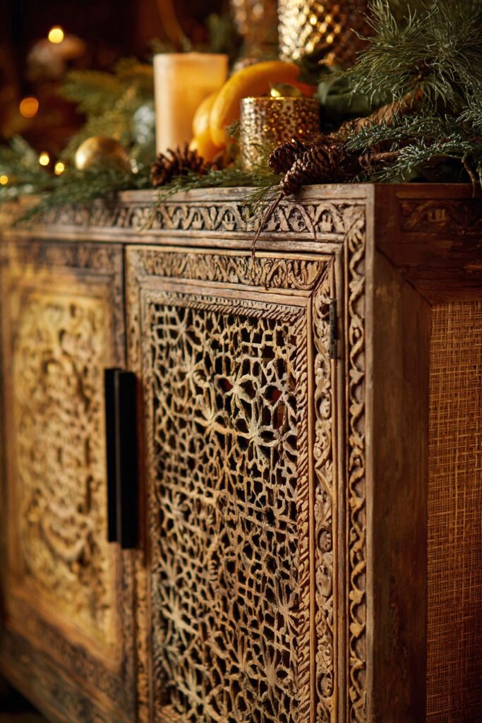 Bohemian Carved Mango Wood Artistry