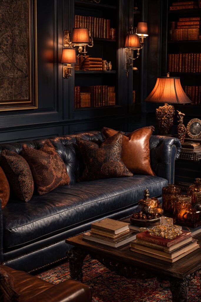 Navy Blue and Brown Classic Sophistication