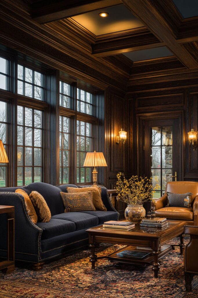 Navy Blue and Brown Classic Sophistication