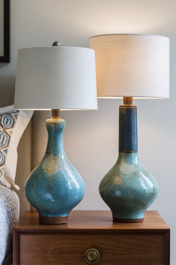 Sculptural Ceramic Table Lamps