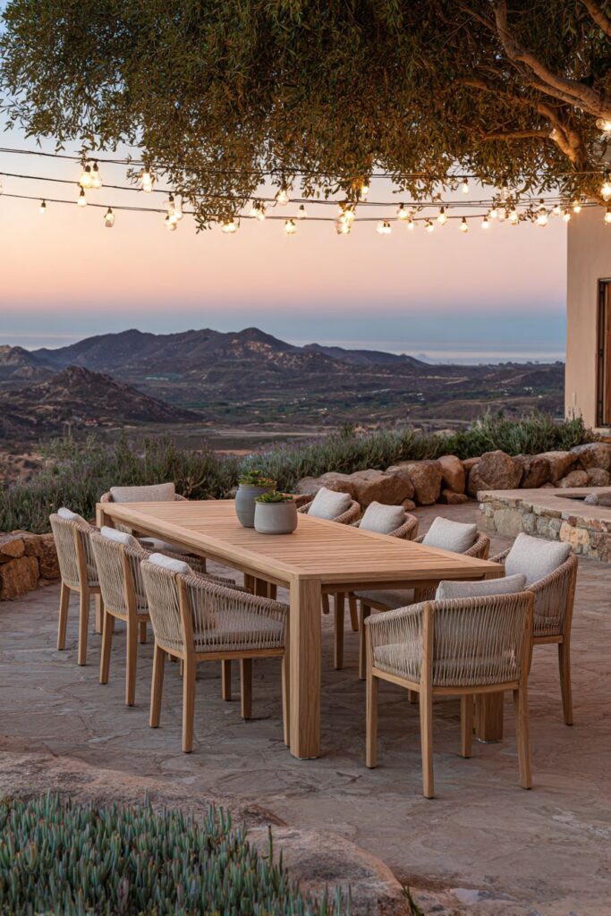 Outdoor Dining Patio Weather-Resistant Teak Durability