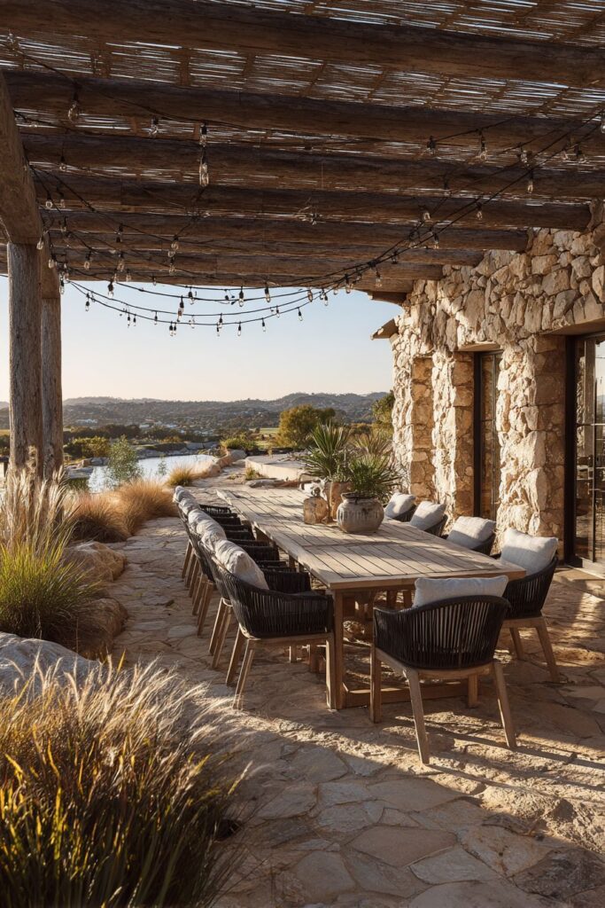 Outdoor Dining Patio Weather-Resistant Teak Durability