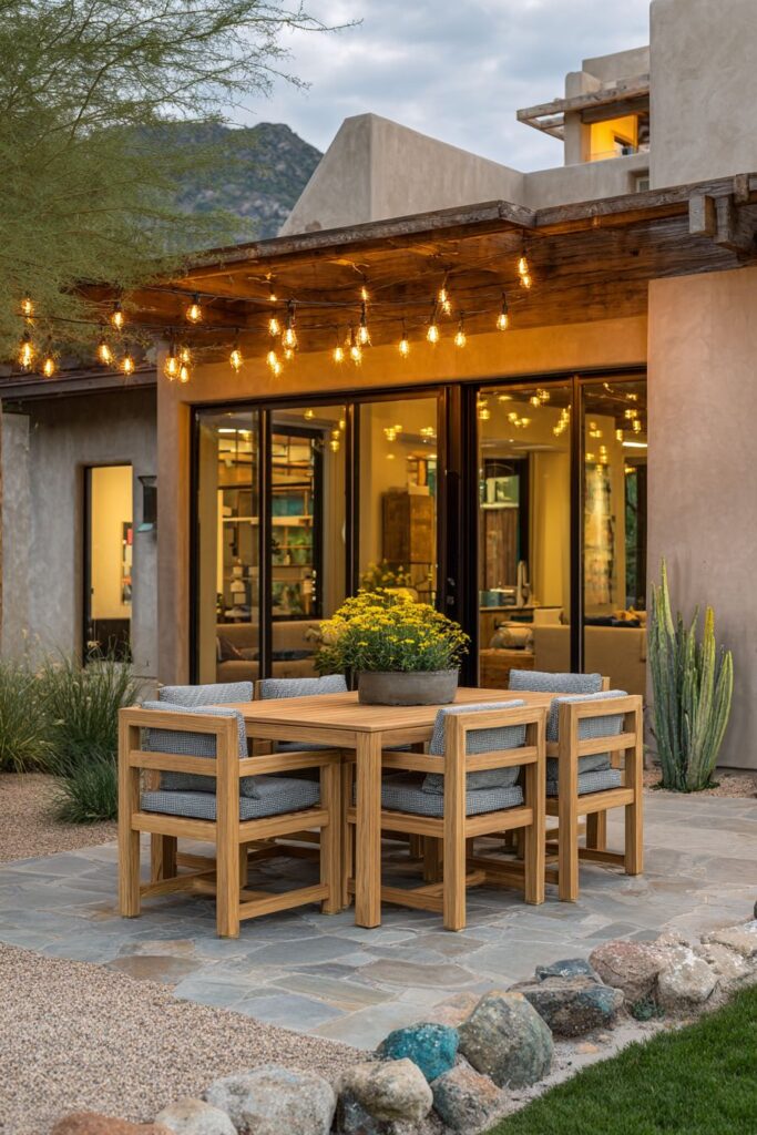 Outdoor Dining Patio Weather-Resistant Teak Durability