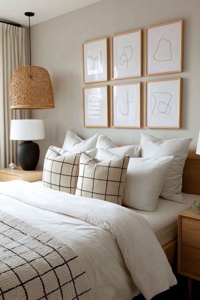 Modern Grid Gallery Wall with Uniform Frames