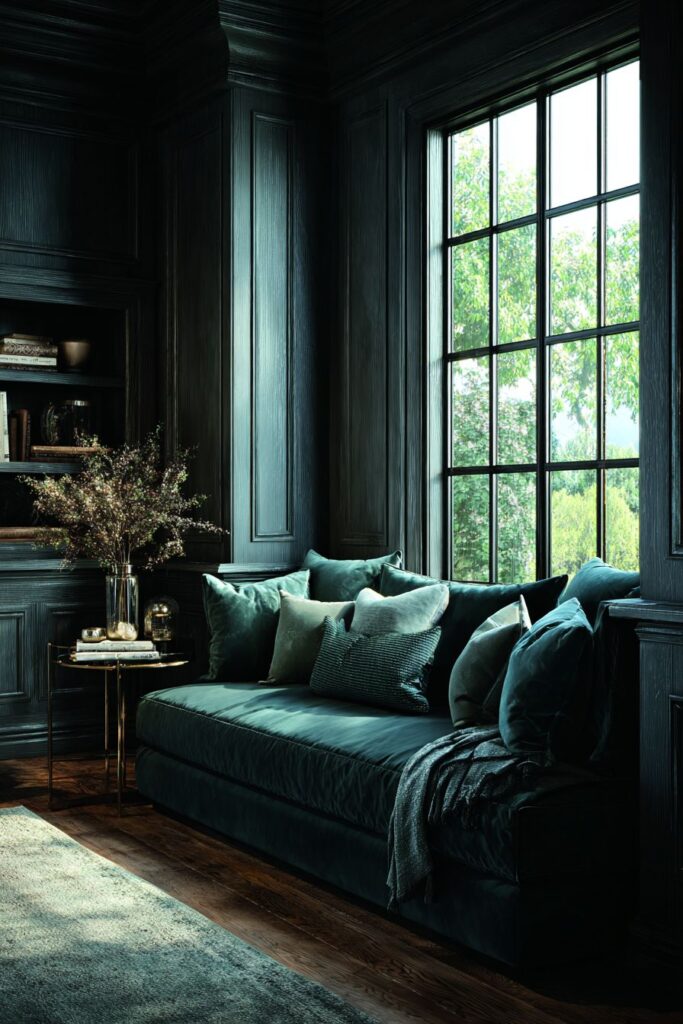 Green Reading Nook Sanctuary