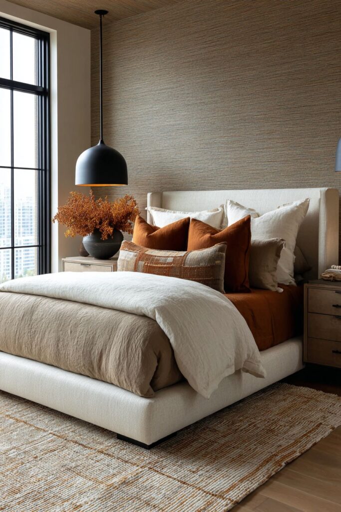 Grasscloth Wallpaper with Textural Warmth