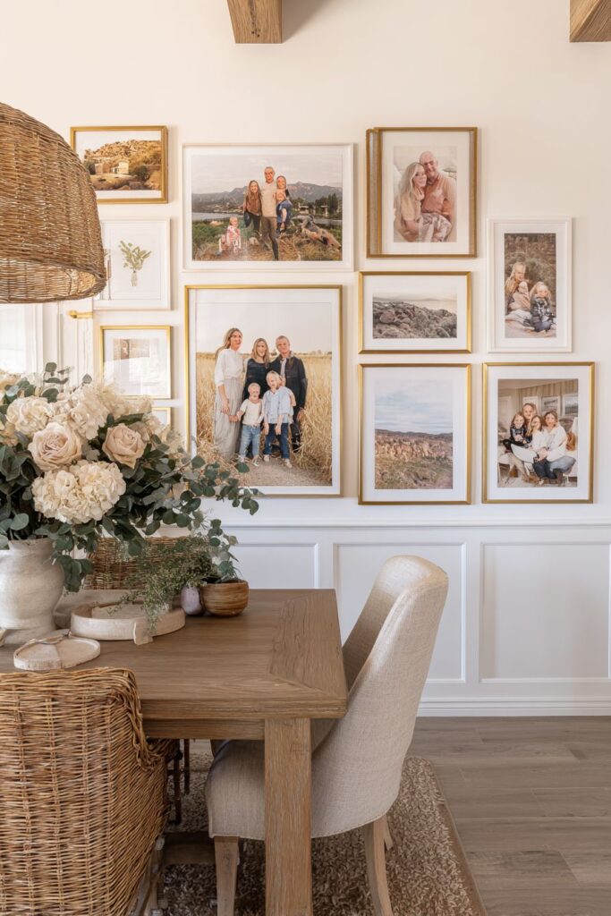 Curated Gold Frame Gallery Wall