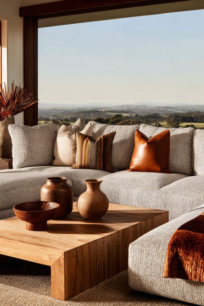 Warm Contemporary in Textured Grey Weave