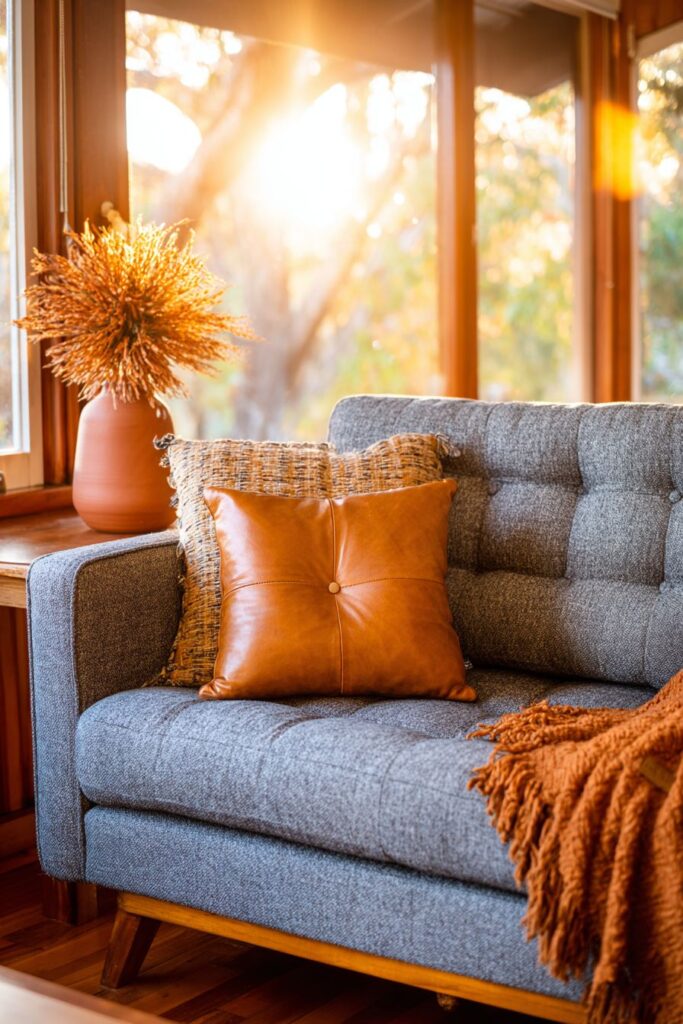 Warm Contemporary in Textured Grey Weave