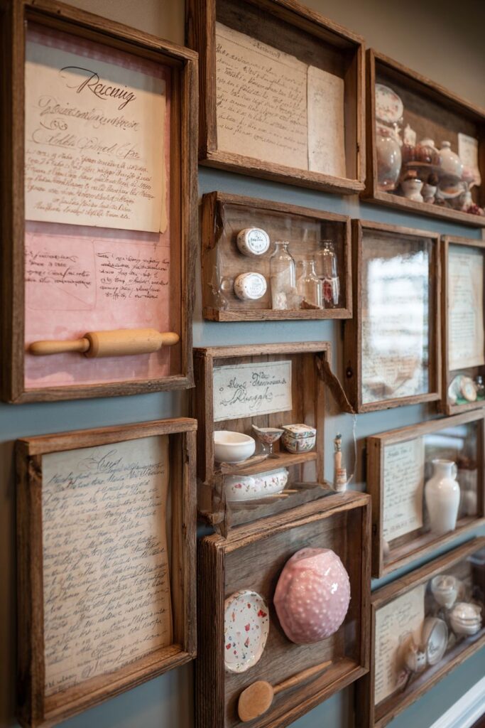 Family Recipe Shadow Box Memorial Display