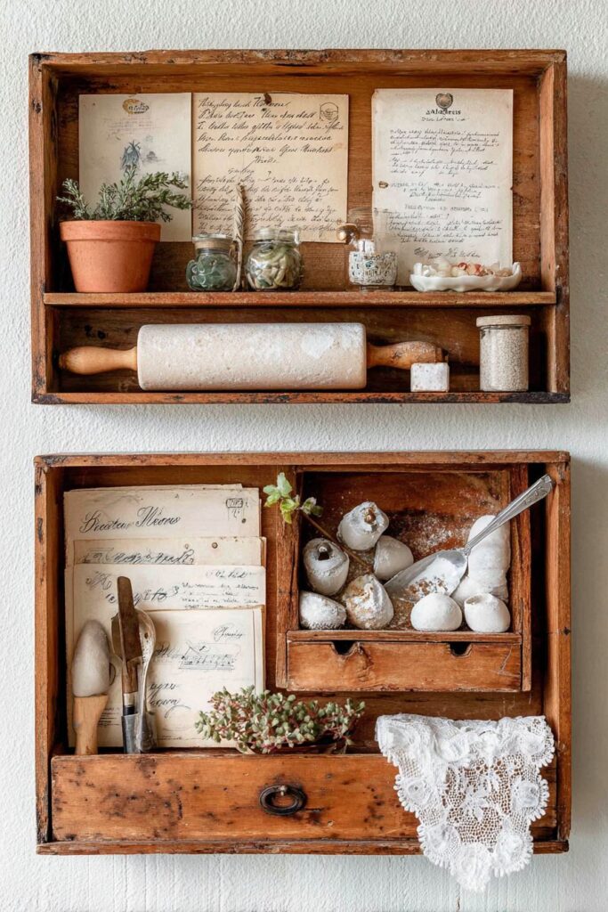 Family Recipe Shadow Box Memorial Display