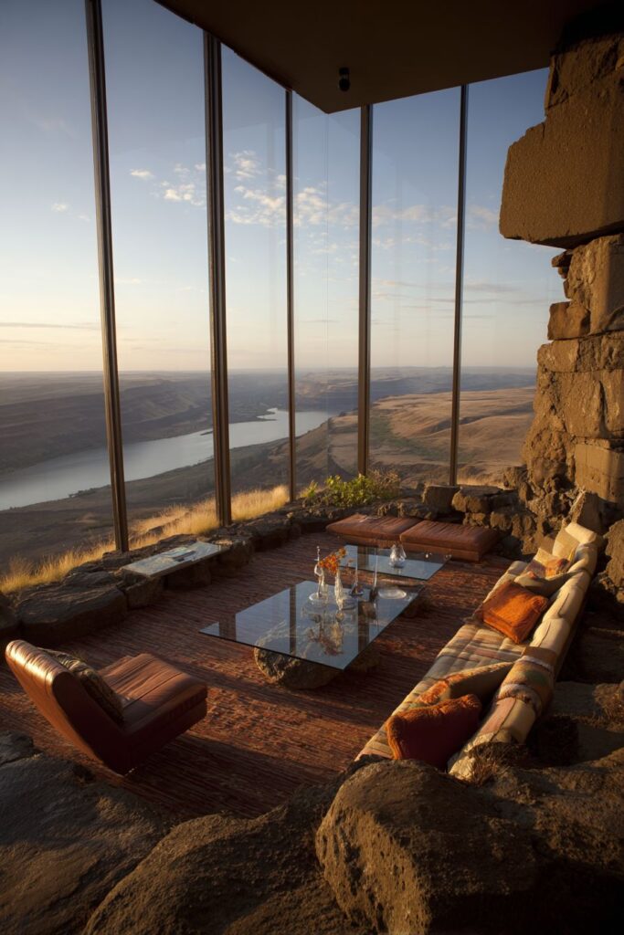 View-Focused Minimalism with Outdoor Connection