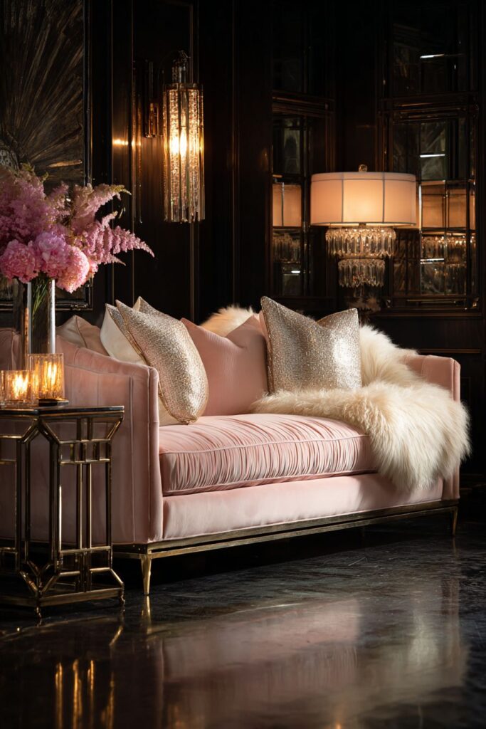 Art Deco Blush Pink Glamour