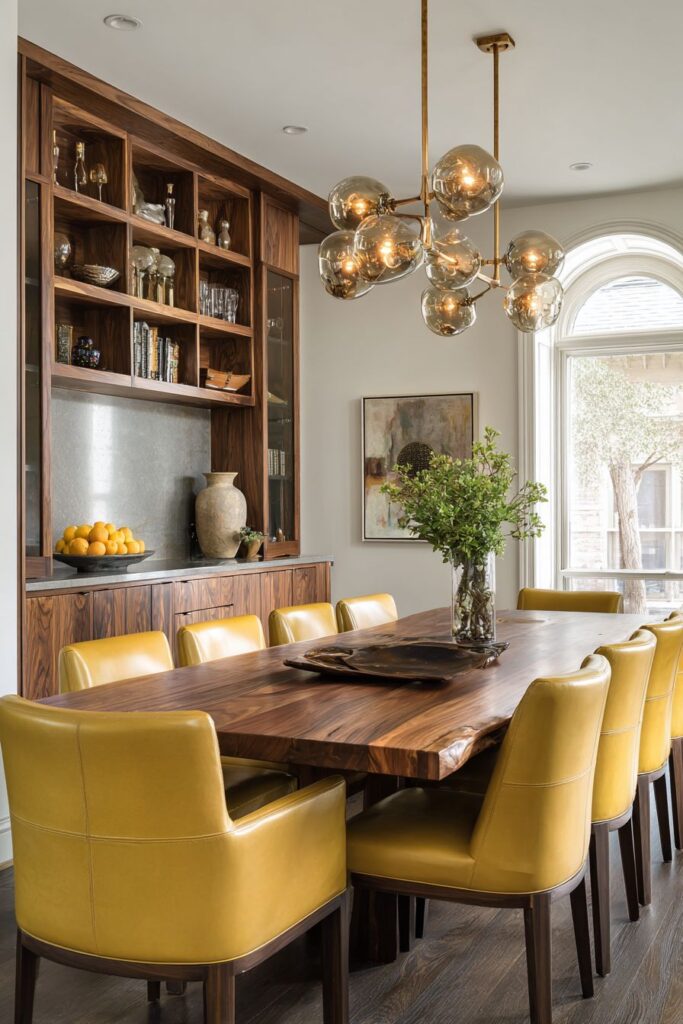 Mid-Century Modern Revival with Brass Accents