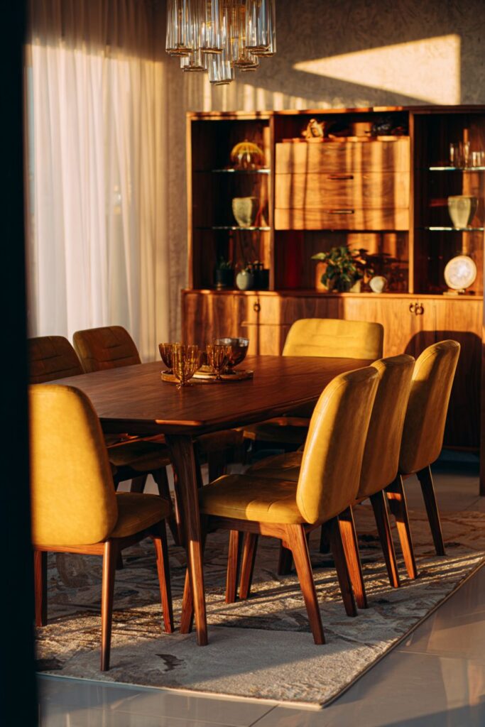 Mid-Century Modern Revival with Brass Accents