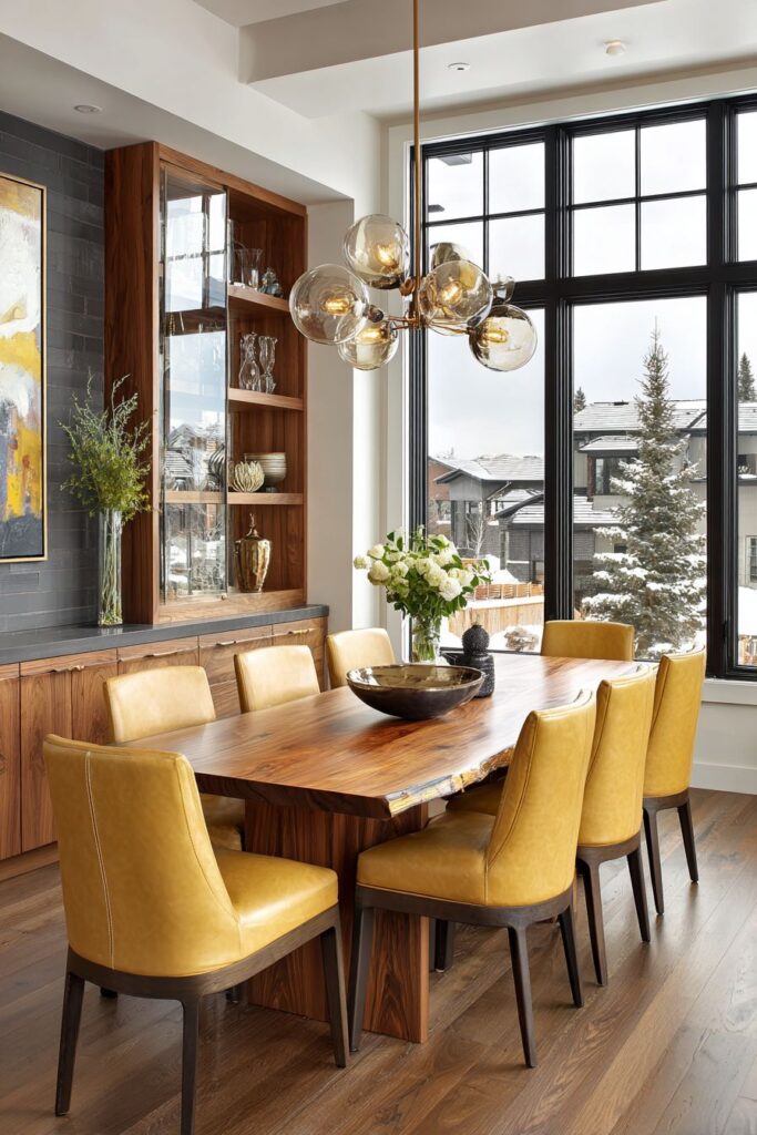 Mid-Century Modern Revival with Brass Accents