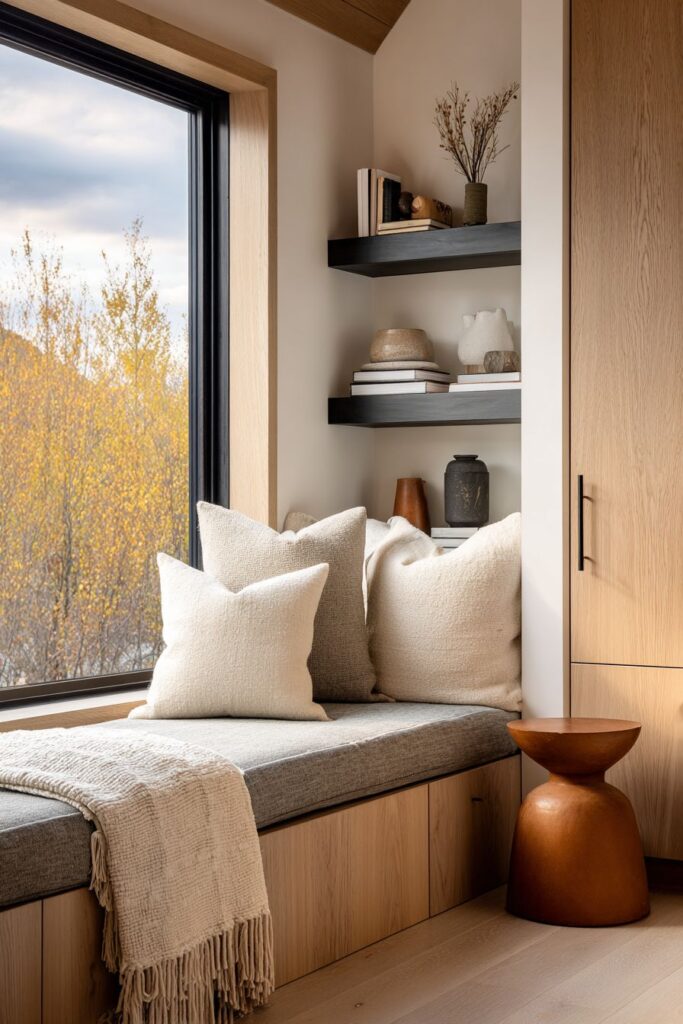 Built-In Window Seat with Custom Millwork Quality