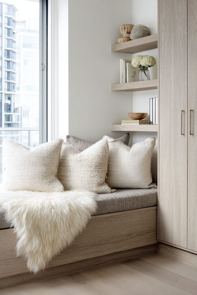 Built-In Window Seat with Custom Millwork Quality