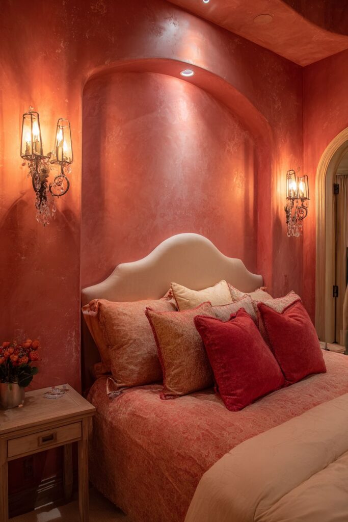 Romantic Red Paint Intimacy