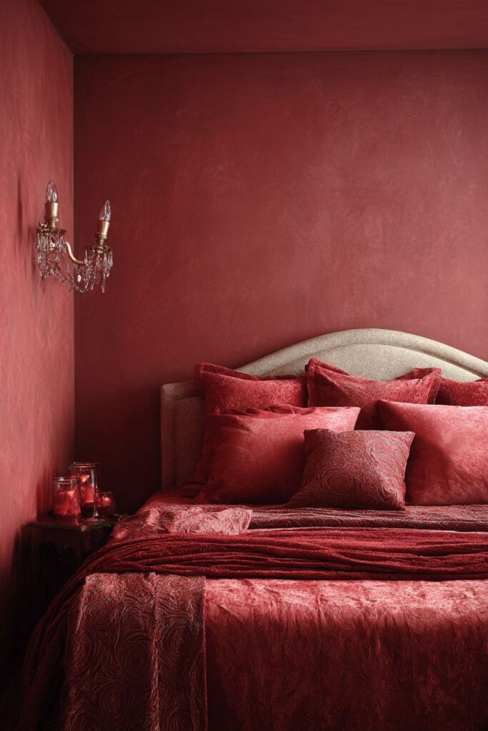 Romantic Red Paint Intimacy