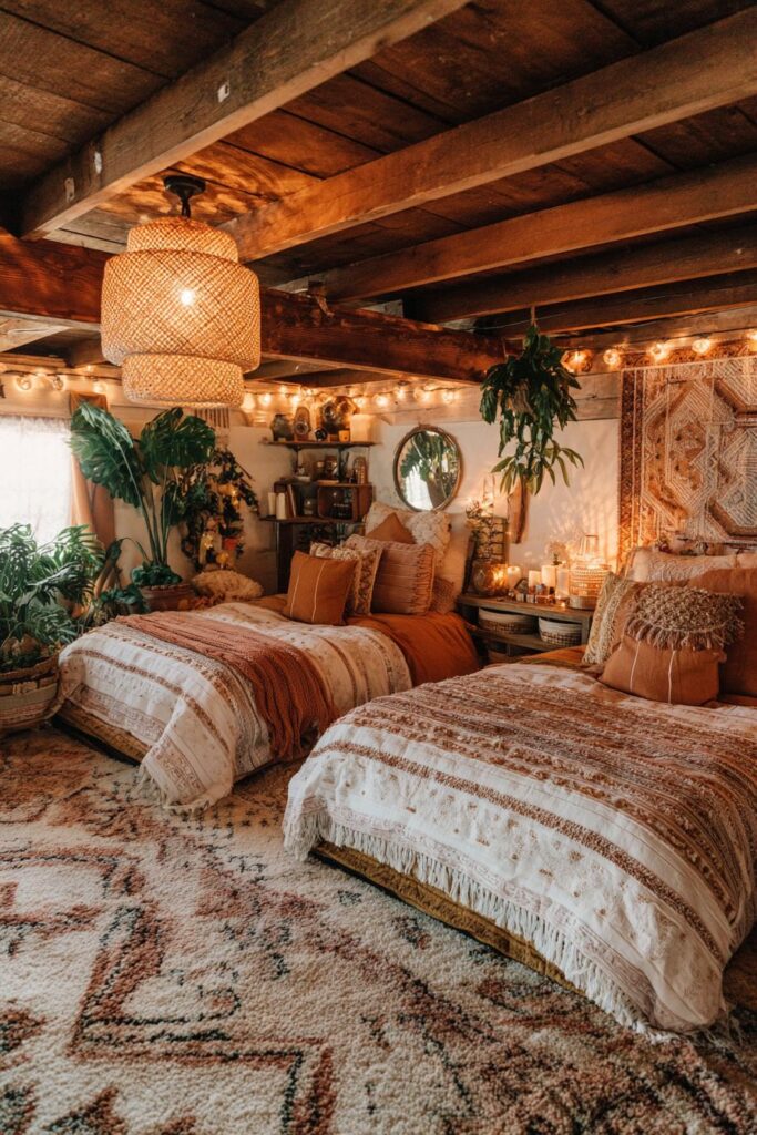Bohemian Floor Mattresses with Layered Textiles