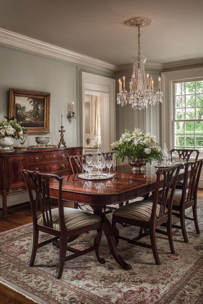 Double Pedestal Walnut Formal Sophistication